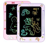 [2 Pack] Tavoletta LCD per Scrittura per Bambini, Lavagna da Disegno con Schermo Colorato per Bambini e Bambine dai 3 ai 7 anni - Giocattoli Educativi per Compleanni e Natale (Unicorno Coniglio)