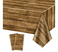 2 Pack Tovaglie Festa Occidentale, 220x137cm Wild West Casa Di Legno Barn Door Copritavolo Per La Festa A Tema Occidentale Decorazioni Per Feste Di Compleanno Per Bambini