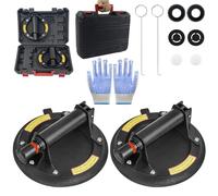 2 Pack Ventosa,Ventose per Sollevamento,Sollevatore a ventosa,Ventosa in vetro con Manico in ABS,Ventosa di sollevamento Capacità di Carico Fino a 220 kg per Superfici Piane e Lisce piastrelle, vetro