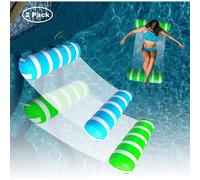 2 Pack Water Swimming Pool Float Hammock,Pool Float Lounger,Water Hammock Lounger, Swimming Floating Bed Hammock,Comfortable Inflatable Swimming Pools