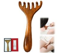 2 Pack Wood Scalp Massager, Head Massager Scalp Protable Head Scratcher Massage, Wooden Gua Sha Massagers, Gift for Mother, Sister and Lover (Wood color,1 pcs)