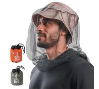 2 Pack Zanzariera per insetti Ultra grande e lunga fori extra fini Head net per campeggio escursioni rifiniture safari Esterni Campeggio Viaggi protezione da mosche e insetti