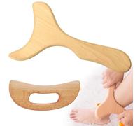 2 pagaie massaggianti per maderoterapia e drenaggio linfatico, massaggiatore in legno, massaggiatore a mano, gua sha bacheca, strumento massaggiante body gua sha trigger