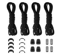 2 Paia 140CM Lacci Autobloccanti Elastici Senza Nodo con Sistema, No Tie lacci triathlon per Scarpe da Sport, Scarpe da Ginnastica, Scarpe per Bambini e Anziani, Tensione Regolabile e Chiusura Rapida