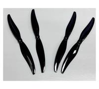 2 paia/4 pezzi di albero M5 LR 7035 Propulsori a 2 pale a lungo raggio adatta for drone da corsa RC(Black)