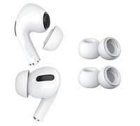 2 Paia Auricolari di Ricambio per AirPods Pro Gen 1&2 di MMOBIEL - Gommini in Silicone con Foro di Riduzione del Rumore, Box Stoccaggio Portatile e Adatto alla Custodia di Ricarica - XS - Bianco