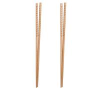 2 Paia Bacchette da Cucina Lunghe in Legno per Frittura e Hot Pot | Uso per Casa e Ristorante, Adatte a Friggere e Cucinare, Mani Lontane Dall'olio, Formato Allungato