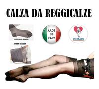 2 Paia Calze Nylon ITALY Velate 30 Den Puro Vintage RHT Tallone Punta Contrasto