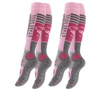 VCA - 2 paia di calze da sci da donna con imbottitura speciale Rosa antico / grigio. 35-38