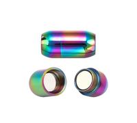 2 paia Chiusure magnetiche in acciaio inossidabile, connettori per braccialetti in cordino di pelle, chiusura terminale, fibbia magnetica, creazione di gioielli fai da te