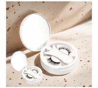 2 Paia Ciglia Magnetiche, con Applicatore e Specchio Non Necessario Colla Ciglia Finte Magnetiche Naturali, Facili da Indossare e Rimuovere Ciglia Finte Calamita