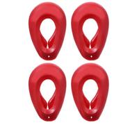 2 Paia Copriorecchie in Silicone Rosso per Tintura Chioma, Set da 2 | Protezione Confortevole Contro Agenti Chimici e Colore, per Salone e Doccia, Design Semplice e Pratico