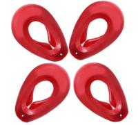 2 Paia Copriorecchie in Silicone Rosso per Tinture, Protezione | Set, Uso in Salone, Comodi e Facili, Contro Sostanze Chimiche e Colore