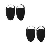 2 Paia Copriscarpe Termici da Ciclismo per Dita, Taglia l 44-46, Nero | Sbr, Silicone, Poliestere ed Elastic Fiber, Blocca il Vento Freddo, per Pedali Clipless e Scarpe Strada