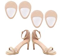 2 Paia Cuscinetti Metatarsali Donna, Cuscinetti per Tacchi Alti in Gel a Nido d'Ape e Velluto, Solette Scarpe Donna Antiscivolo e Traspiranti per Sollievo Dolore Avampiede, Albicocca