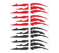 2 paia di adesivi con segni di artigli, adesivi per sopracciglia luminose per auto, adesivi decorativi per cofano, adesivi per auto impermeabili, adesivi estetici con artigli mostruosi