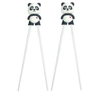 2 paia di bacchette per bambini, bacchette per bambini, bacchette per sushi, bacchette personalizzate, panda come supporto per principianti, set di apprendimento rimovibile, design panda
