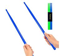 2 paia di bacchette per batteria in plastica resistente 5A 2 paia di nylon.