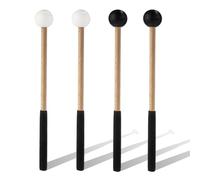 2 Paia di Bacchette Xilofono, 22cm Gomma Bacchette per percussioni con Manico in Gomma Morbida, per Glockenspiel, Marimba, Timpani, Tamburo, Campana
