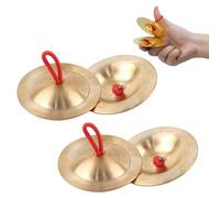 2 paia di bacini per dita, strumento per la bacinella delle dita, cannella, strumenti, strumenti per le dita, in ottone, per strumenti musicali, danza del ventre e ritmo per ballerini alle feste.