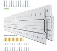 2 paia di barre a Z/tacchette francesi in resistente lega di alluminio, 104,14 cm, con clip, a incastro, per appendere specchi e quadri alle pareti, capacità di carico 226,8 kg, accessori inclusi