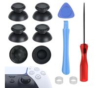 2 paia di bastoncini per controller ps5, ps5, joystick thumbsticks, joysticks, analogici e strumenti di riparazione, kit per controller PS5, testurizzati, bastoncini analogici, joystick per ps5 (nero)