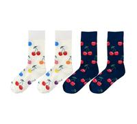 2 Paia Di Calze A Medio Tubo Femminile, Simpatiche Calze Di Cotone Da Cartone Animato, Calze Morbide E Confortevoli, Calzini A Tubo A Medio Alla Moda.