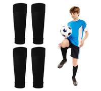 2 paia di calze da calcio per bambini, calze da calcio, calze elastiche da calcio, calze da calcio per bambini, calze sportive traspiranti, per calcio, pallacanestro, colore nero