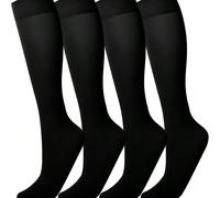 2 paia di calze lunghe fino al ginocchio in nylon per donna, semi-opache e confortevoli Tagli UnicaColore unicoPoliammide