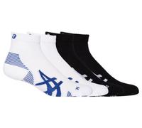 ASICS 2ppk Cushion Run Quarter Sock Performance Black / Brilliant White Unisex Size I