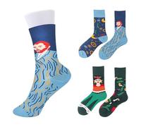 2 Paia Di Calzini Con Stampa Di Personaggi, Calzini Retrò Personalizzati, Calzini Con Stampa Creativa, Calzini Alla Moda, Calzini Al Polpaccio, Calzini Elastici Morbidi