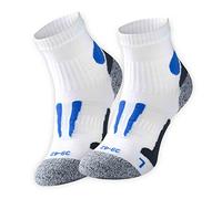 2 paia di calzini, in tessuto originale VCA® ad alte prestazioni, calzini da corsa Speed, con speciali punti di protezione imbottiti, unisex white-blue 35 ,5-5 (EU 35/38)