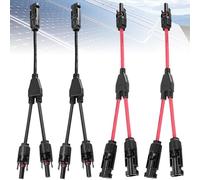 2 paia di cavi solari a Y, spina a Y, cavo solare solare, Y Connector fotovoltaico, adattatore parallelo, pannello solare a Y, connettore solare per impianto solare, pronto per il connettore