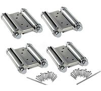 2 paia di cerniere a molla a doppia porta in acciaio inossidabile da 3 pollici chiudono automaticamente la, a aperte sia all'interno che all'esterno(3 Inch)