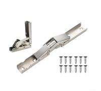 2 paia di cerniere pieghevoli per mensole per porte, 175 gradi, in acciaio, con funzionamento silenzioso e senza fori, adatte per molteplici applicazioni di mobili (1)