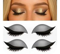 2 paia di cerotti per ciglia Lazy Eye Shadow, ombretti colorati e adesivi per ciglia, ombretti e adesivi per ciglia riutilizzabili, stencil adesivi per trucco per tutte le forme di occhi (E)