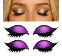 2 paia di cerotti per ciglia Lazy Eye Shadow, ombretti colorati e adesivi per ciglia, ombretti e adesivi per ciglia riutilizzabili, stencil adesivi per trucco per tutte le forme di occhi (B)
