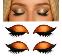 2 paia di cerotti per ciglia Lazy Eye Shadow, ombretti colorati e adesivi per ciglia, ombretti e adesivi per ciglia riutilizzabili, stencil adesivi per trucco per tutte le forme di occhi (D)