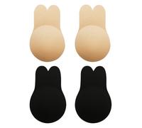 2 Paia Di Cerotti Per Il Seno Con Orecchie Di Coniglio, Cerotti Per Il Seno Traspiranti, Cerotti Per Il Seno In Silicone Senza Tracce, Coppette Assorbilatte Adesive Invisibili