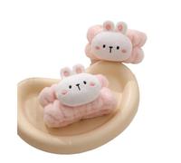 2 paia di cinturini da polso in stile cartone animato, flessibili, assorbenti, riutilizzabili, per lavare il viso, comodi (coniglio)