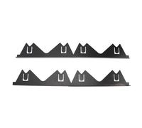 2 paia di coperture per fornello in acciaio inox fornello riempitrice Gave Kit di rifinitura resistente al calore Facile da pulire regolazioni Lunghezza 13,78 pollici - 27,17i