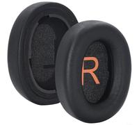 2 paia di cuscinetti auricolari di ricambio in pelle proteica, per cuffie TOZO H3 H3 Lite HT2, morbide, traspiranti, resistenti al sudore, per gaming, musica, ascolto, sessioni, colore nero (E)