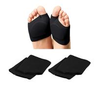 2 paia di cuscinetti metatarsali per donne e uomini, sollievo dal dolore alla pianta del piede, da indossare con le scarpe, cuscino spesso per avampiede per morton, neuroma, calli, sesamoidite (nero)