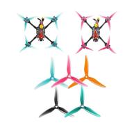 2 paia di eliche a tre pale 51466 V2 da 5 pollici for la sostituzione del motore brushless FPV(Orange)
