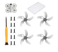 2 paia di eliche silenziose compatibili con DJI NEO, elica silenziosa per DJI NEO, sicura multicolore, disponibile a sgancio rapido a basso rumore, accessori per droni, eliche di ricambio, grigio