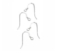 2 paia di fili per orecchini in argento sterling con accessori per ami da pesca