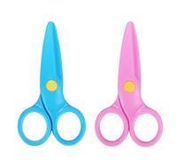 2 paia di forbici di sicurezza per bambini, forbici per bambini a punta tonda, forbici per neonati, forbici per bambini per tagliare carta da disegno fai da te, forbici regolabili per aprire e