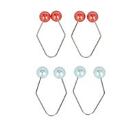 2 paia di fossette per piercing gratuiti, facili indossare, migliorate, strumento per creare fossette, per il sorriso, per le guance del viso (Rosso e Blu)