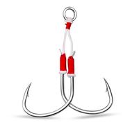 2 paia di ganci piatti for esche da pesca, supporto for lancio lento, jig con doppio ardiglione in acciaio ad alto tenore carbonio laghetti(Short,2-0)