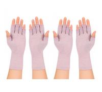 2 paia di guanti a compressione per artrite per uomini e donne, guanti aperti per supporto del polso, guanti per terapia della mano, guanti per tunnel carpale, tessuto traspirante anti-umidità,